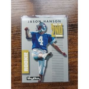 1992 Skybox Primetime #124 Jason Hanson - Rookie - Lions - NFL - Freshly Opened